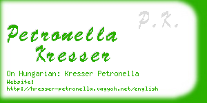 petronella kresser business card